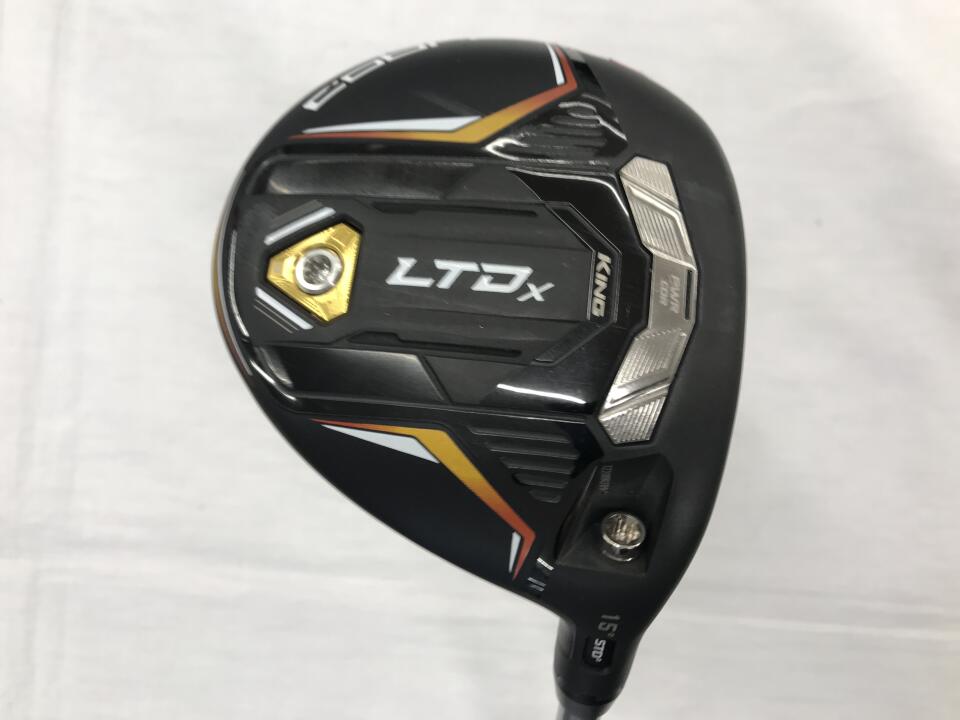 【中古】【訳あり】コブラ KING LTDx Gold/Black フェアウェイウッド 3W 15° Sフレックス 42.75インチ ヘッドカバーあり ツアーAD UB-6 Dランク 右利き用 COBRA ゴルフクラブ キング ゴルフドゥ ゴルフ用