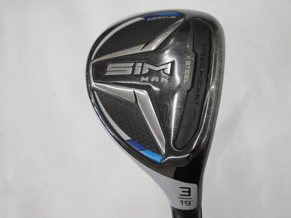 【中古】テーラーメイド SIM MAX ユーティリティ 19° Sフレックス 40.0インチ ヘッドカバーあり KBS MAX85 JP Cランク 右利き用 Taylormade ゴルフクラブ シムマックス ゴルフドゥ ゴルフ用品 GOLF DO 中