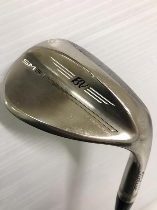 【中古】【訳あり】タイトリスト VOKEY SM9 ブラッシュドスチール ウェッジ 58° S200フレックス 35.25インチ AMT TOUR WHITE リシャフト品 Dランク 右利き用 Titleist ゴルフクラブ ボーケイSM9 ゴルフド