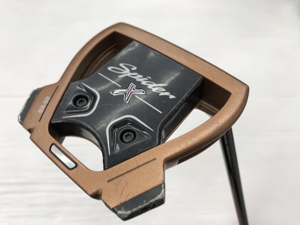 【中古】テーラーメイド Spider X COPPER SMALL SLANT パター 34.0インチ ヘッドカバーあり オリジナルスチール Dランク 右利き用 Taylormade ゴルフクラブ ゴルフドゥ ゴルフ用品 GOLF DO 中古ゴルフクラ