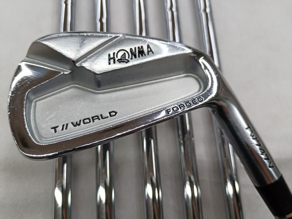【中古】ホンマゴルフ TOUR WORLD TW747 V アイアンセット 25° Sフレックス 37.75インチ KBS TOUR 120 リシャフト品 Cランク 右利き用 ゴルフクラブ ツアーワールド ゴルフドゥ ゴルフ用品 GOLF DO 中古ゴ