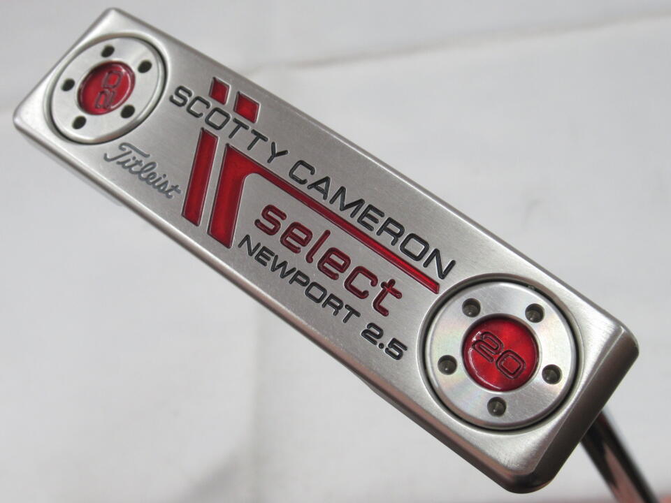 【中古】タイトリスト SC Select NEWPORT 2.5 2014 パター 33.0インチ ヘッドカバーあり オリジナルスチール Cランク 右利き用 Titleist ゴルフクラブ スコッティキャメロン セレクト ニューポート2.5