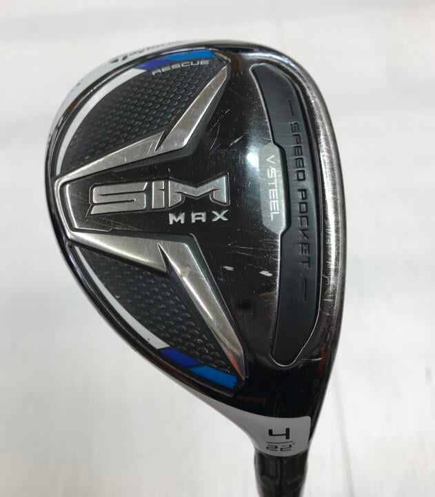 【中古】テーラーメイド SIM MAX ユーティリティ 22° Sフレックス 40.0インチ TENSEI BLUE TM60 Dランク 右利き用 Taylormade ゴルフクラブ シムマックス ゴルフドゥ ゴルフ用品 GOLF DO 中古ゴルフクラブ