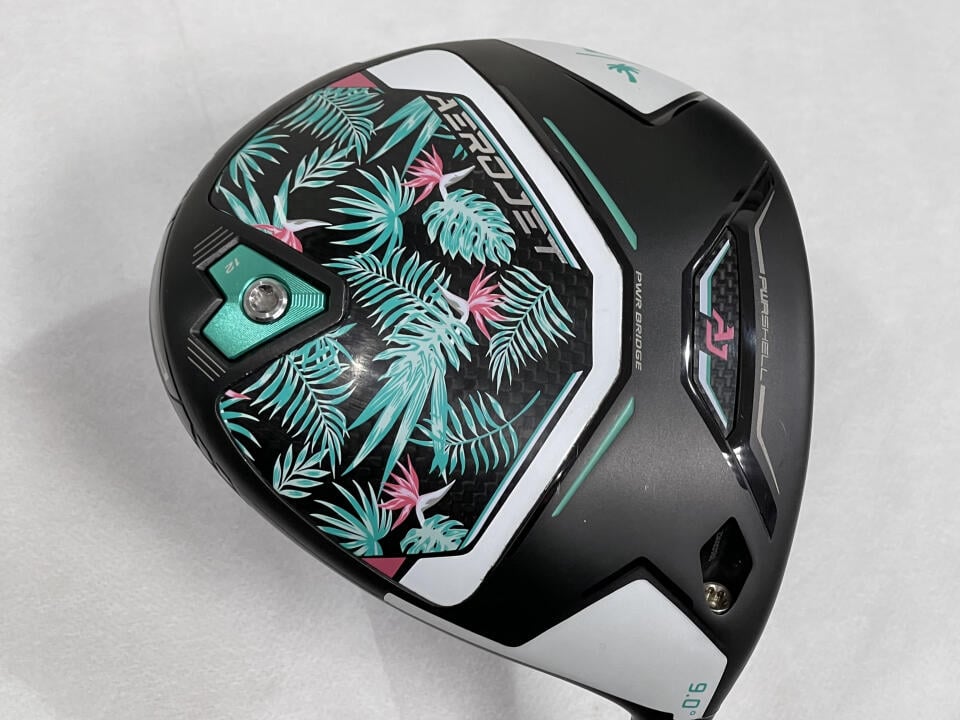 【中古】コブラ AEROJET PALM TREE CREW US ドライバー 9° Xフレックス 45.25インチ ヘッドカバーあり ディアマナWB５３ リシャフト品 Bランク 右利き用 COBRA ゴルフクラブ エアロジェットパームツリ
