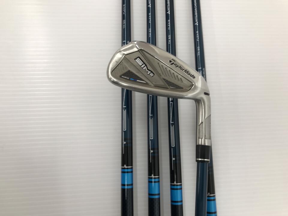 【中古】テーラーメイド SIM2 MAX アイアンセット Rフレックス 37.875インチ TENSEI BLUE TM60(SIM2) Cランク 右利き用 Taylormade ゴルフクラブ シム2マックス ゴルフドゥ ゴルフ用品 GOLF DO 中古ゴルフク