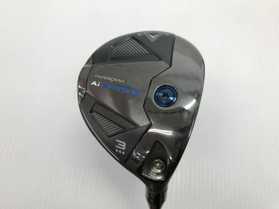 【中古】キャロウェイ PARADYM Ai SMOKE ◆◆◆ フェアウェイウッド 3W 15° Sフレックス 43.25インチ ヘッドカバーあり VENTUS BLACK 7 リシャフト品 Cランク 右利き用 Callaway ゴルフクラブ パラダイムAi
