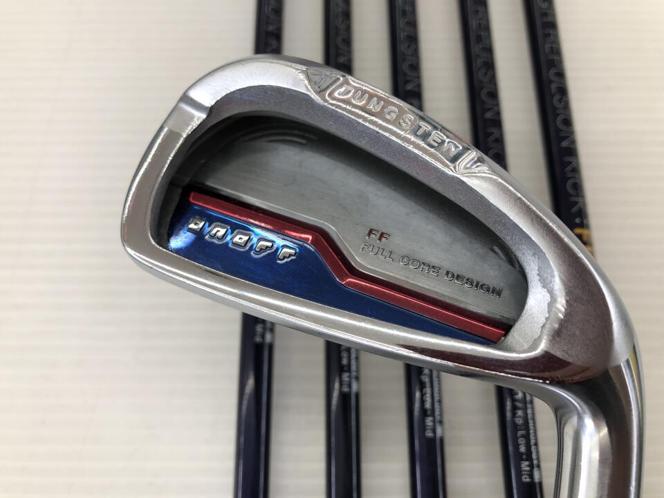 【中古】グローブライド ONOFF IRON AKA FF アイアンセット Rフレックス 38.75インチ HIGH REPULSION KICK FF-521I Cランク 右利き用 GLOBERIDE ゴルフクラブ オノフ アイアン アカ ゴルフドゥ ゴルフ用品 GOLF D