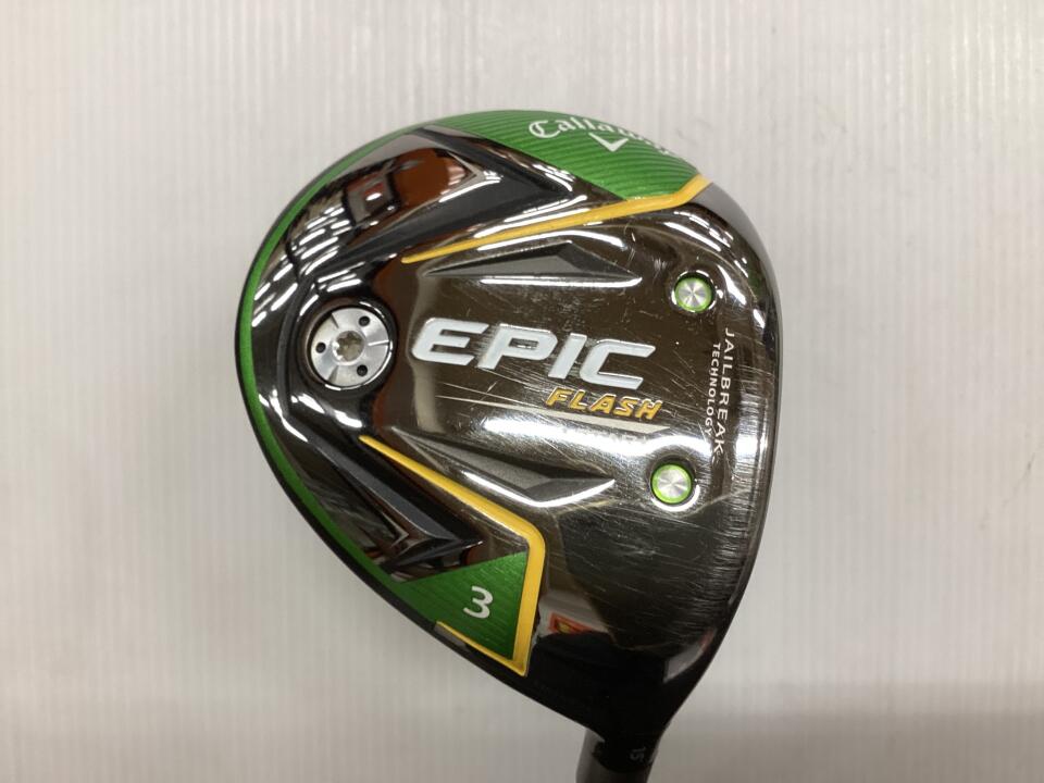 【中古】キャロウェイ EPIC FLASH STAR フェアウェイウッド 3W 15° Sフレックス 43.25インチ ヘッドカバーあり ツアーAD GT7 リシャフト品 Cランク 右利き用 Callaway ゴルフクラブ エピックフラッシュ
