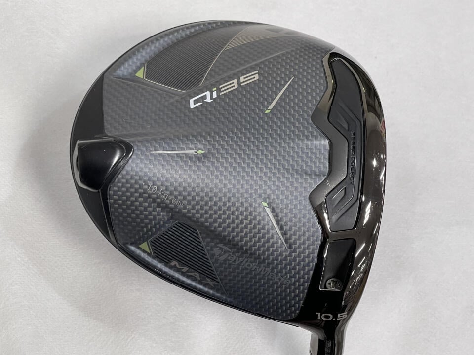 【中古】テーラーメイド Qi35 MAX ドライバー 10.5° Xフレックス 45.25インチ ヘッドカバーあり ATTAS　KING　４ リシャフト品 Cランク 右利き用 Taylormade ゴルフクラブ Qi35 マックス ゴルフドゥ ゴル