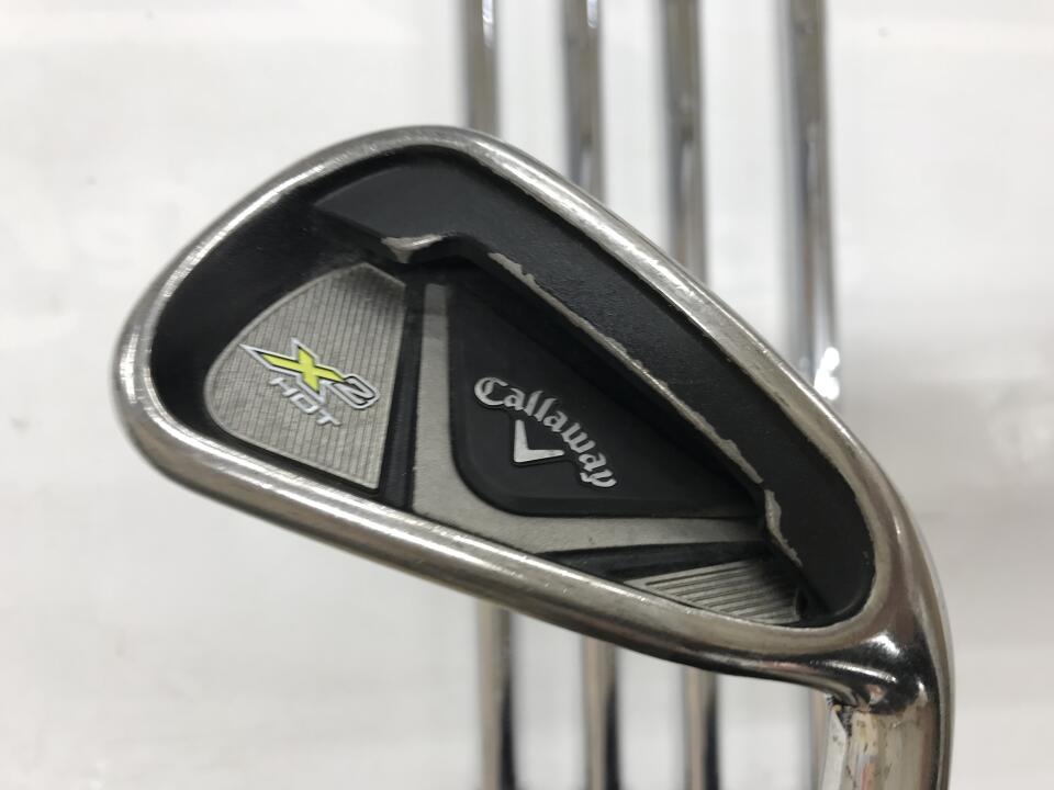 【中古】【訳あり】キャロウェイ X2 HOT アイアンセット Sフレックス 38.5インチ NSプロ950GH Dランク 右利き用 Callaway ゴルフクラブ ゴルフドゥ ゴルフ用品 GOLF DO 中古ゴルフクラブ