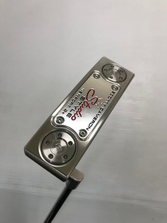 【中古】タイトリスト SC STUDIO STYLE NEWPORT 2+ パター 34.0インチ ヘッドカバーあり オリジナルスチール Cランク 右利き用 Titleist ゴルフクラブ スコッティキャメロン スタジオスタイル ゴルフド