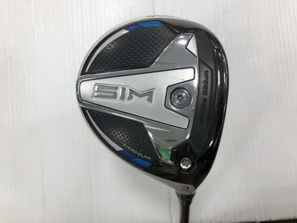 【中古】テーラーメイド SIM フェアウェイウッド 3W 15° Rフレックス 43.0インチ ヘッドカバーあり TENSEI PRO BLACK1K CORE 60 リシャフト品 Cランク 右利き用 Taylormade ゴルフクラブ シム ゴルフドゥ