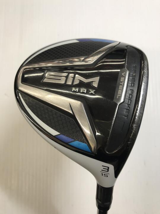 【中古】テーラーメイド SIM MAX フェアウェイウッド 3W 15° Sフレックス 43.0インチ ディアマナ ZF60 Dランク 右利き用 Taylormade ゴルフクラブ シムマックス ゴルフドゥ ゴルフ用品 GOLF DO 中古ゴル