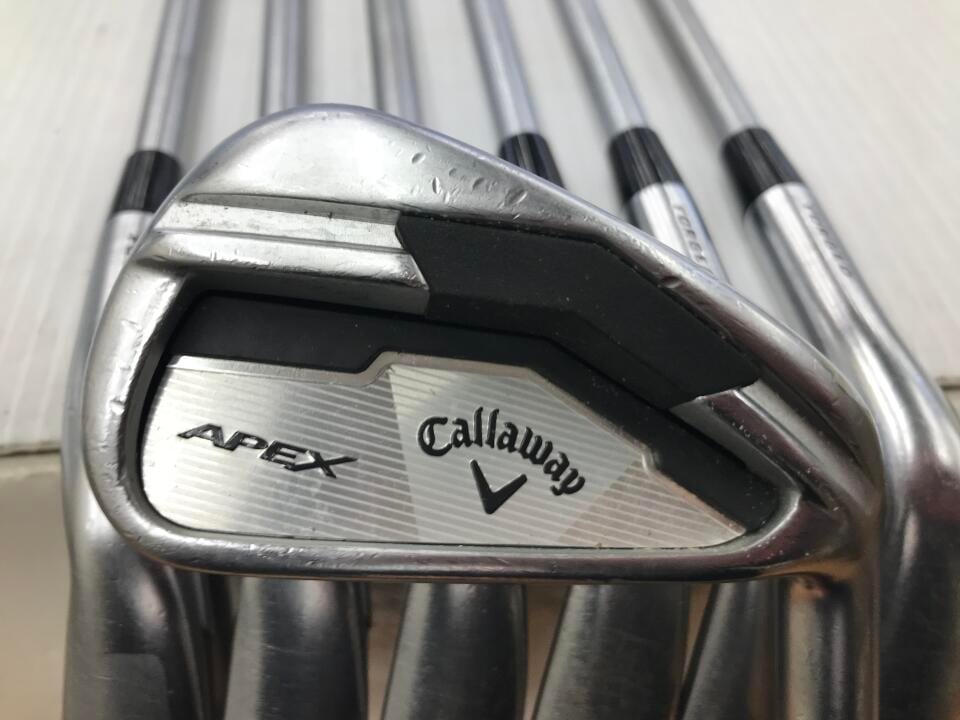 【中古】キャロウェイ APEX アイアンセット Sフレックス 37.75インチ KBS　C-TAPER 120 リシャフト品 Dランク 右利き用 Callaway ゴルフクラブ エイペックス ゴルフドゥ ゴルフ用品 GOLF DO 中古ゴルフ