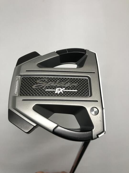 【中古】【訳あり】テーラーメイド Spider EX PLATINUM/WHITE FLOW NECK パター 34.0インチ ヘッドカバーあり オリジナルスチール Dランク 右利き用 Taylormade ゴルフクラブ ゴルフドゥ ゴルフ用品 GOLF DO