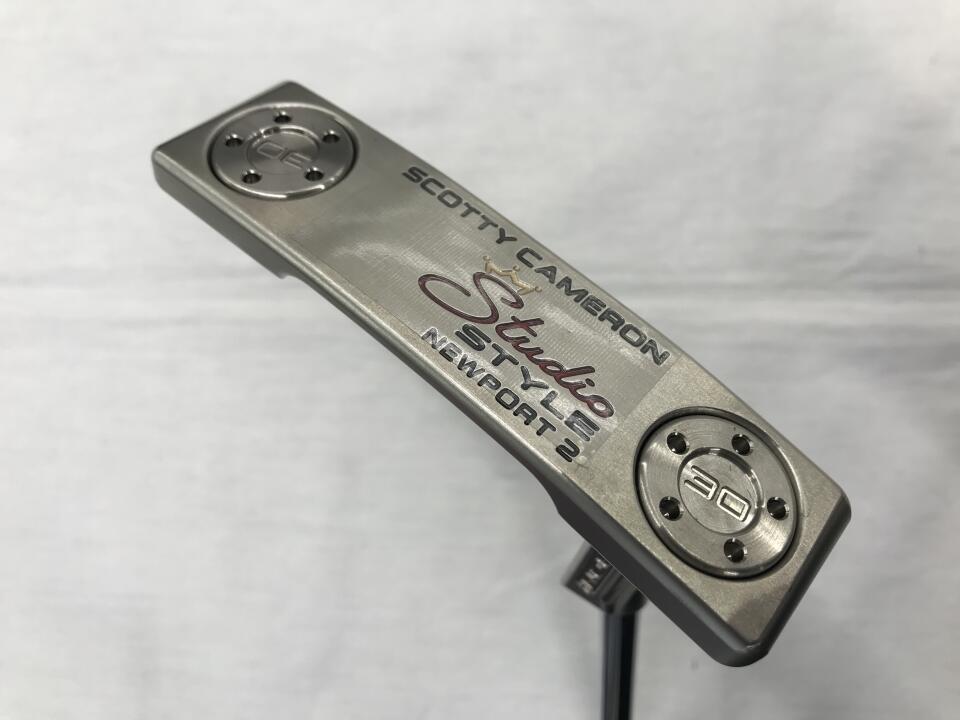 【中古】タイトリスト SC STUDIO STYLE NEWPORT 2 パター 34.0インチ ヘッドカバーあり オリジナルスチール Aランク 右利き用 Titleist ゴルフクラブ スコッティキャメロン スタジオスタイル ゴルフド