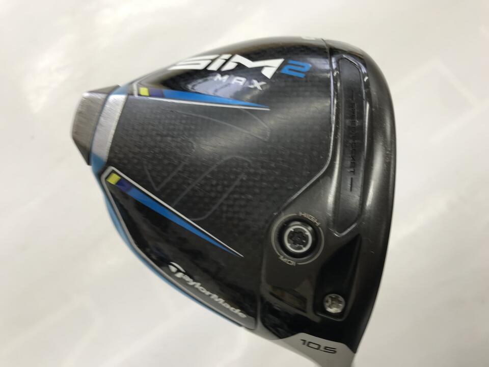 【中古】テーラーメイド SIM2 MAX ドライバー 10.5° Sフレックス 45.25インチ ヘッドカバーあり ツアーAD GT-7 リシャフト品 Dランク 右利き用 Taylormade ゴルフクラブ シム2マックス ゴルフドゥ ゴル