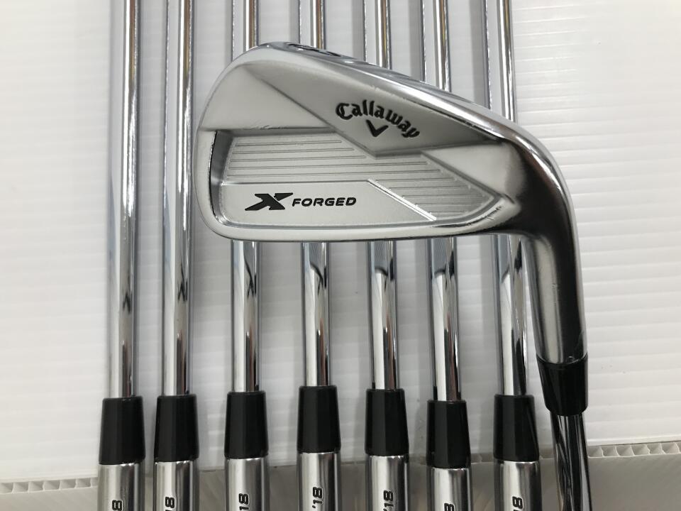 【中古】キャロウェイ X FORGED 2018 アイアンセット Xフレックス 38.0インチ NSプロ MODUS 3　SYSTEM3 TOUR125 リシャフト品 Cランク 右利き用 Callaway ゴルフクラブ エックスフォージド2018 ゴルフドゥ ゴ