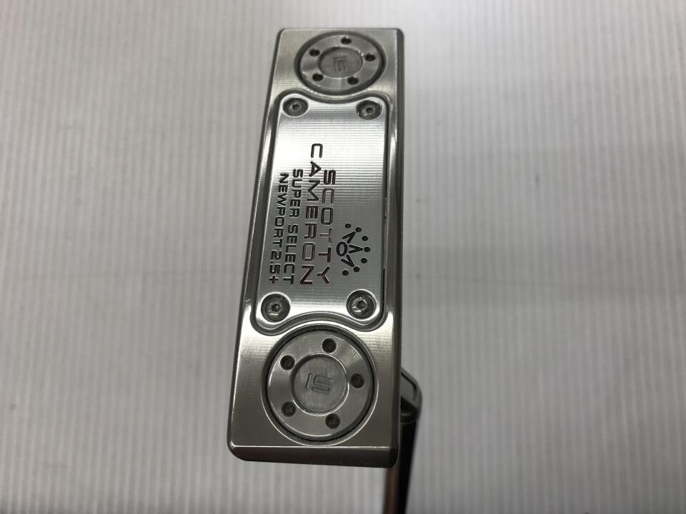 【中古】タイトリスト SC SUPER SELECT NEWPORT 2.5+ パター 34.0インチ ヘッドカバーあり オリジナルスチール Cランク 右利き用 Titleist ゴルフクラブ スコッティキャメロン スーパーセレクト ニュー