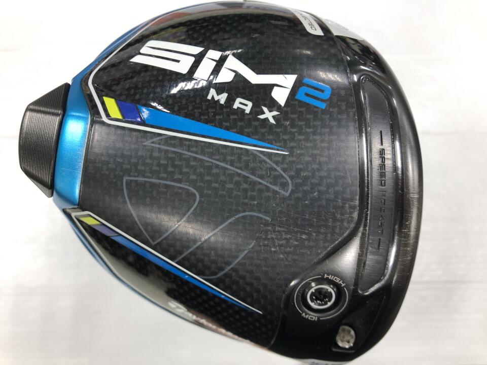 【中古】テーラーメイド SIM2 MAX ドライバー 10.5° Sフレックス 45.25インチ ヘッドカバーあり ツアーAD HD-6 リシャフト品 Cランク 右利き用 Taylormade ゴルフクラブ シム2マックス ゴルフドゥ ゴル