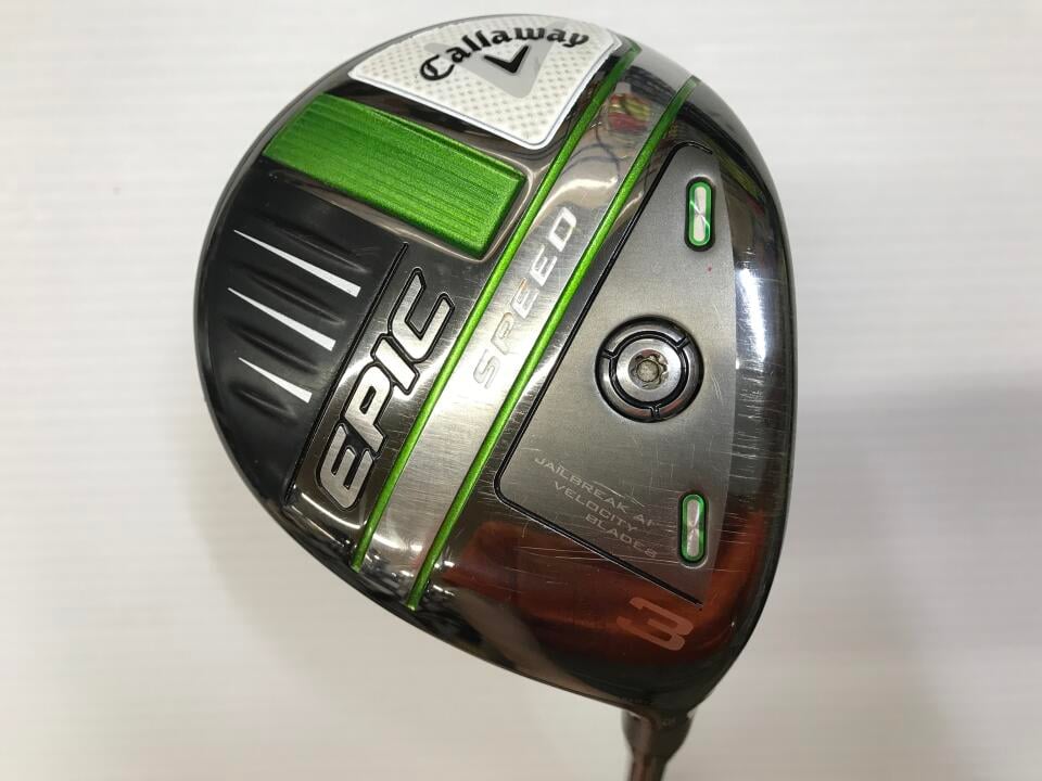 【中古】キャロウェイ EPIC SPEED フェアウェイウッド 3W 15° Sフレックス 43.0インチ ディアマナＢＦ60 リシャフト品 Cランク 右利き用 Callaway ゴルフクラブ エピックスピード ゴルフドゥ ゴルフ