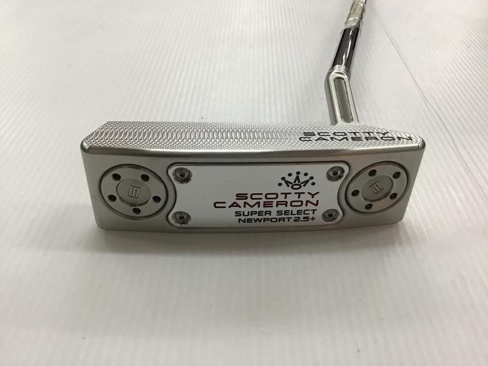 【中古】タイトリスト SC SUPER SELECT NEWPORT 2.5+ パター 34.0インチ ヘッドカバーあり オリジナルスチール Aランク 右利き用 Titleist ゴルフクラブ スコッティキャメロン スーパーセレクト ニュー
