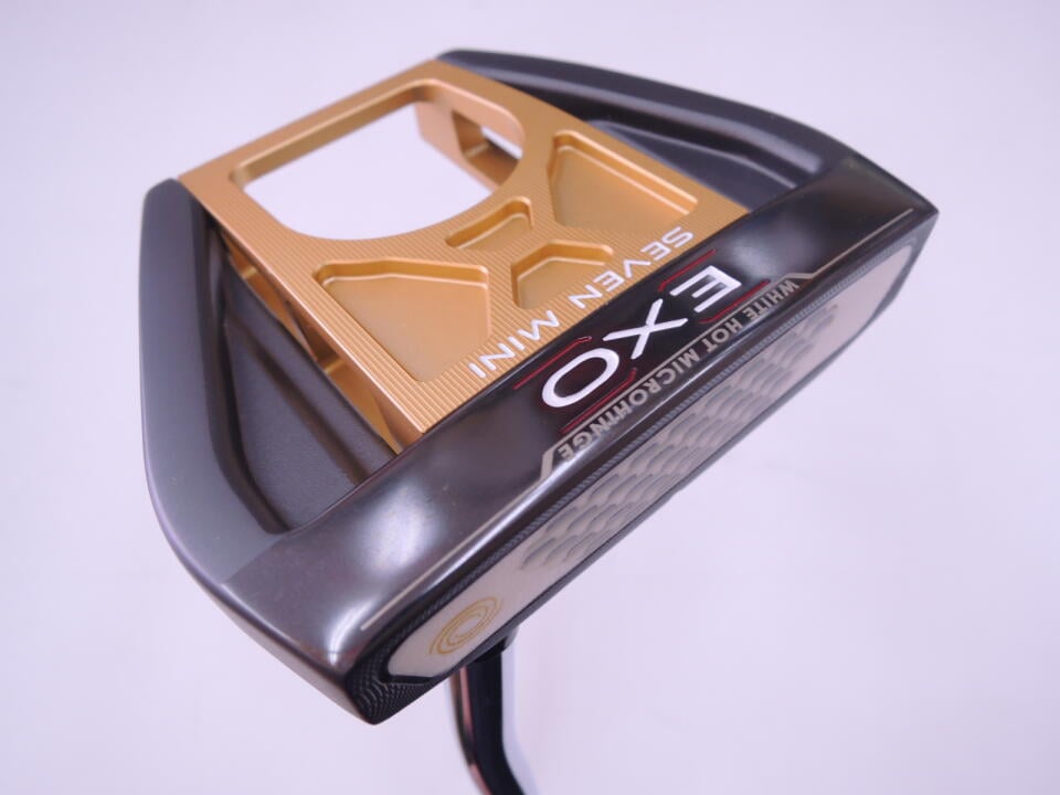 【中古】オデッセイ EXO SEVEN MINI 2019 GOLD パター 34.0インチ ヘッドカバーあり STROKE LAB Steel (Oversize Grip) Cランク 右利き用 ODYSSEY ゴルフクラブ ゴルフドゥ ゴルフ用品 GOLF DO 中古ゴルフクラブ