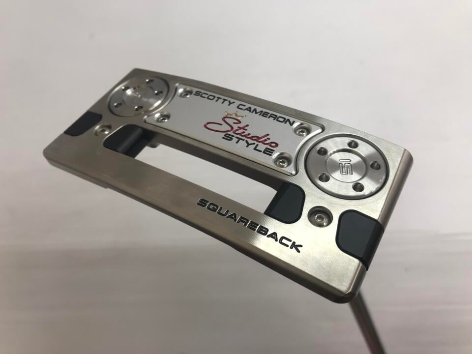【中古】タイトリスト SC STUDIO STYLE SQUAREBACK パター 34.0インチ ヘッドカバーあり オリジナルスチール Cランク 右利き用 Titleist ゴルフクラブ スコッティキャメロン スタジオスタイル ゴルフド