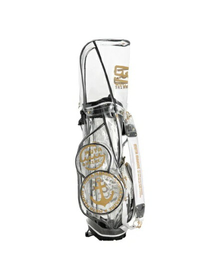 ムータマリン　ゴルフ　キャディーバッグ　エンボスクロコ　クリア　スタンド エンボスクロコ クリアキャディバッグ【ブラック】 : Golffreaks