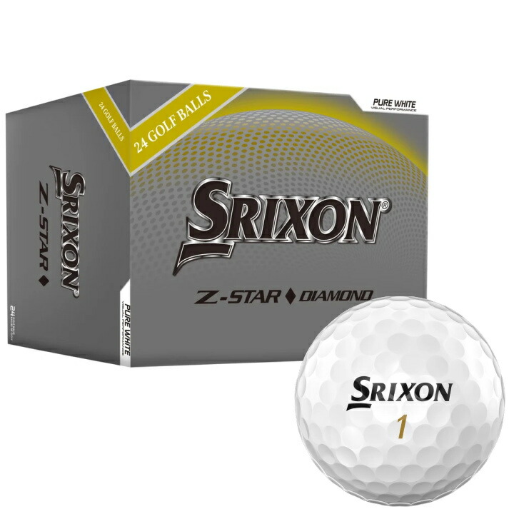 【送料無料】【24球入り】2025 スリクソン Z-STAR ◆ DIAMOND ダイヤモンド ゴルフボール ホワイト US仕様 SRIXON Zスター【対応】