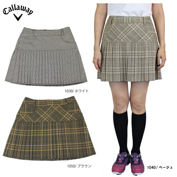 大売り出し ゴルフ御召しもの ゴルフスコート 照合のしるし 筋目スコート C24228207 レディース  キャロウェイ ゴルフスコート callaway Golf 大層らしい大きさ有