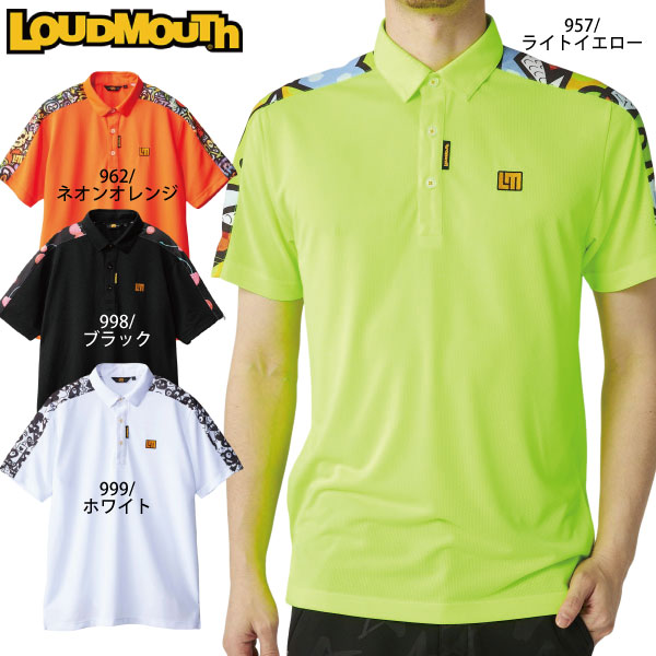 大売り出し ゴルフ御召しもの ゴルフプルオーバー 一点メッシュ 半袖スポーツシャツ ラウドマウス 765607 メンズ 半袖プルオーバー 大層らしい大きさ有 ゴルフトリップネオン Golf Trip Neo