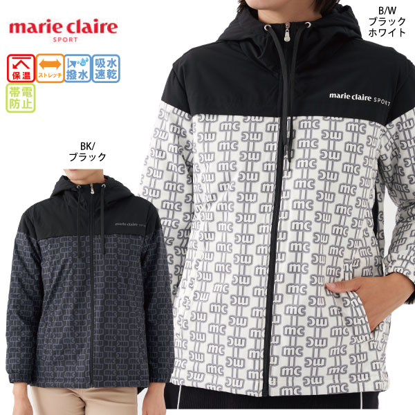 大売り出し ゴルフお召しもの ゴルフ上衣 マリクレールスポール 733270 レディース marie claire SPORT UVとり捨てる 保温 吸水即乾 撥水 帯電押しとどめる 大きな大きさ