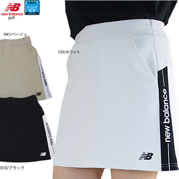 大売り出し ゴルフ御召しもの スコート 台形スコート ニュー平衡にする 012-5134508 レディース UV 当たること冷感 下着類ズボン下一体型 ロゴタイプ刷り上げる newbalance golf ATHLeTI