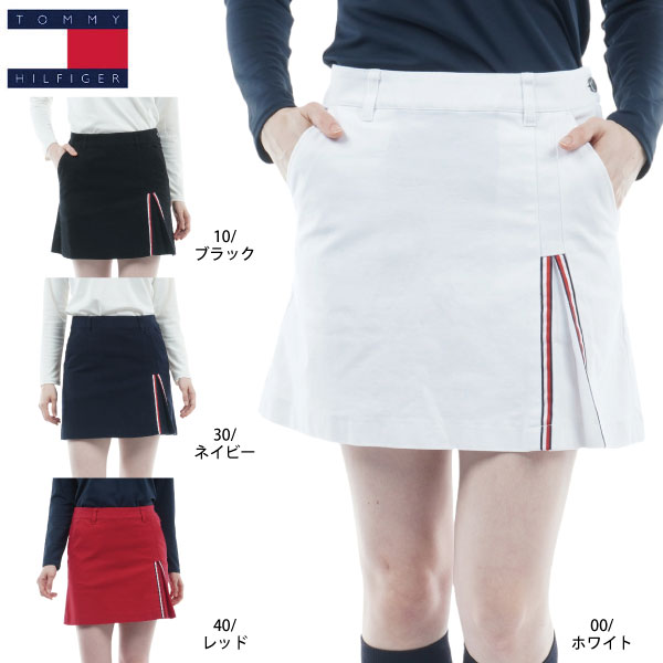 大売り出し トミーヒルフィガー レディース 世界的縞模様 第一義的スコート THLA267 伸ばすこと 起毛原料品 TOMMY HILFIGER 情の籠もった原料品
