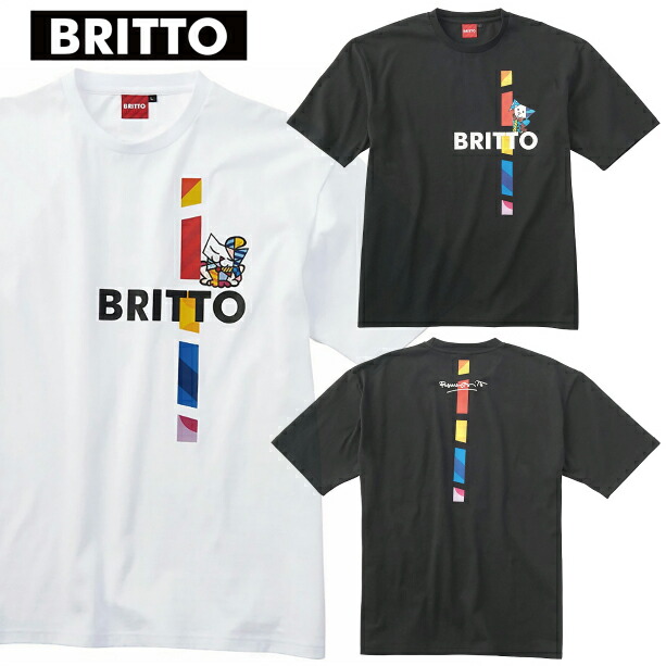 半袖Tシャツ クルーネック 天竺 綿100% コットン 柔らかい 通気性 吸湿性 軽量 プリント カジュアル 普段着 部屋着 インナー 夏物 ストリート リラックス 男女兼用 ROMERO BRITTO ロメロ・ブリット 772101-a