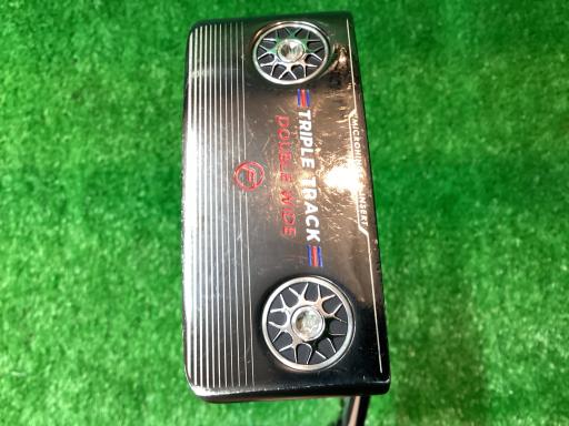 【中古】 オデッセイ TRIPLE TRACK DOUBLE WIDE FLOW 35in パター PT STROKE LAB BLACK (フレックス余分の物) メンズ 成人男性用 右利き 右用 C位置付ける ゴルフ野球クラブ クラブ-スポーツ・アウトドア