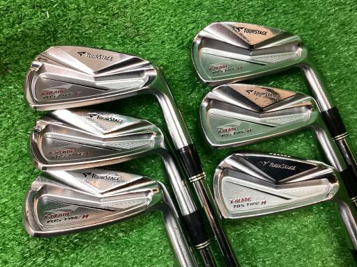 【中古】 ブリヂストン TOURSTAGE X-BLADE 705 TYPE M 6S アイアンセット IR 純正特注シャフト (フレックスS) メンズ 男性用 右利き 右用 Dランク ゴルフクラブ