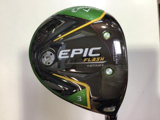 【中古】 キャロウェイ EPIC FLASH STAR 3W フェアウェイウッド FW 純正特注シャフト (フレックスS) メンズ 男性用 右利き 右用 Cランク ゴルフクラブ