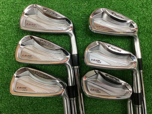 【中古】 ブリヂストン TOURSTAGE X-BLADE 703 6S アイアンセット IR Dynamic Gold (フレックスS) メンズ 男性用 右利き 右用 Dランク ゴルフクラブ
