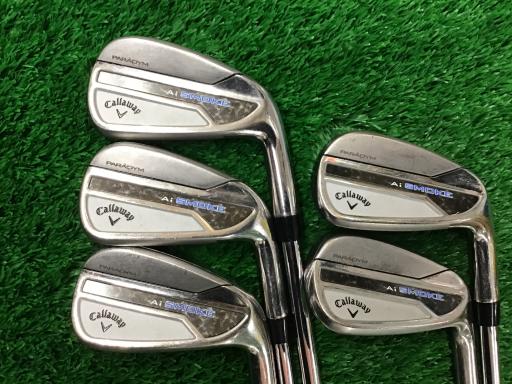 【中古】 キャロウェイ PARADYM Ai SMOKE 5S アイアンセット IR NS PRO ZELOS 7 (フレックスS) メンズ 男性用 右利き 右用 Cランク ゴルフクラブ