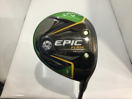 【中古】 キャロウェイ EPIC FLASH STAR 3W フェアウェイウッド FW 純正特注シャフト (フレックスS) メンズ 男性用 右利き 右用 Cランク ゴルフクラブ