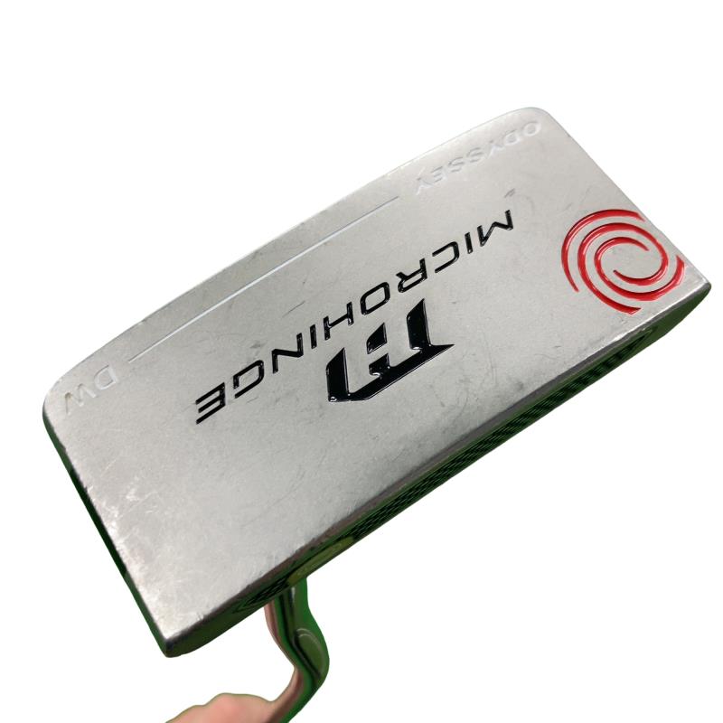 【中古】 オデッセイ MICROHINGE DW 34in パター PT スチール写真 (フレックス余分の物) メンズ 成人男性用 右利き 右用 D価値づける ゴルフ野球クラブ