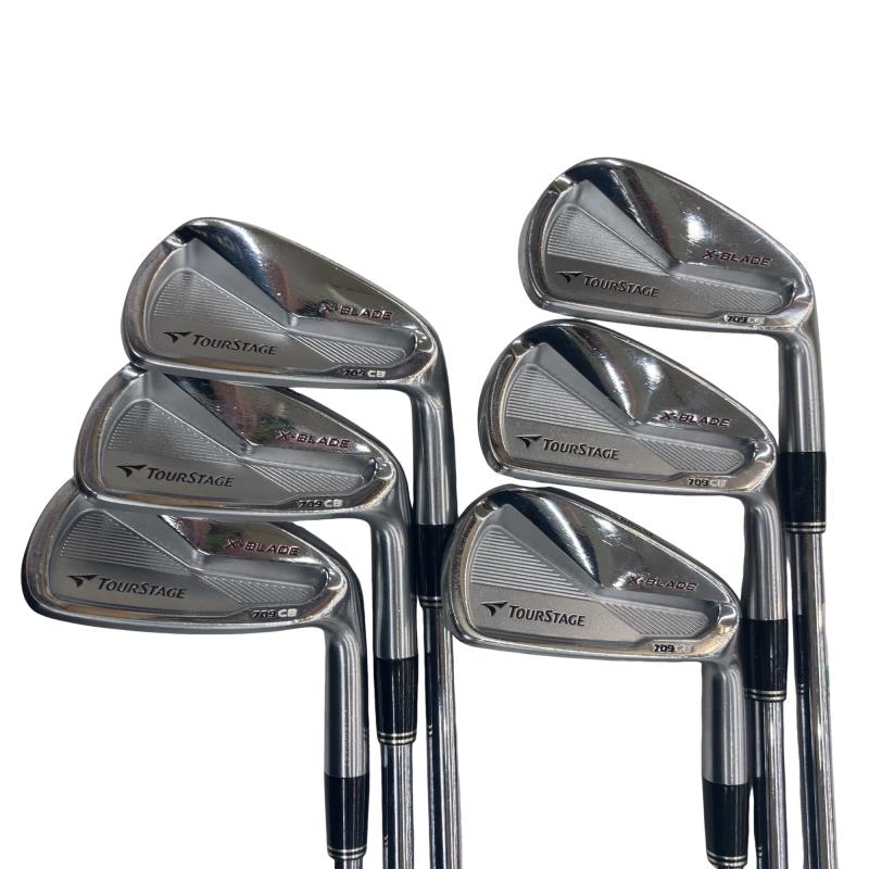 【中古】 ブリヂストン TOURSTAGE X-BLADE 709 CB 6S アイアンセット IR NS PRO 950GH ウェイトフロー (フレックスS) メンズ 男性用 右利き 右用 Cランク ゴルフクラブ