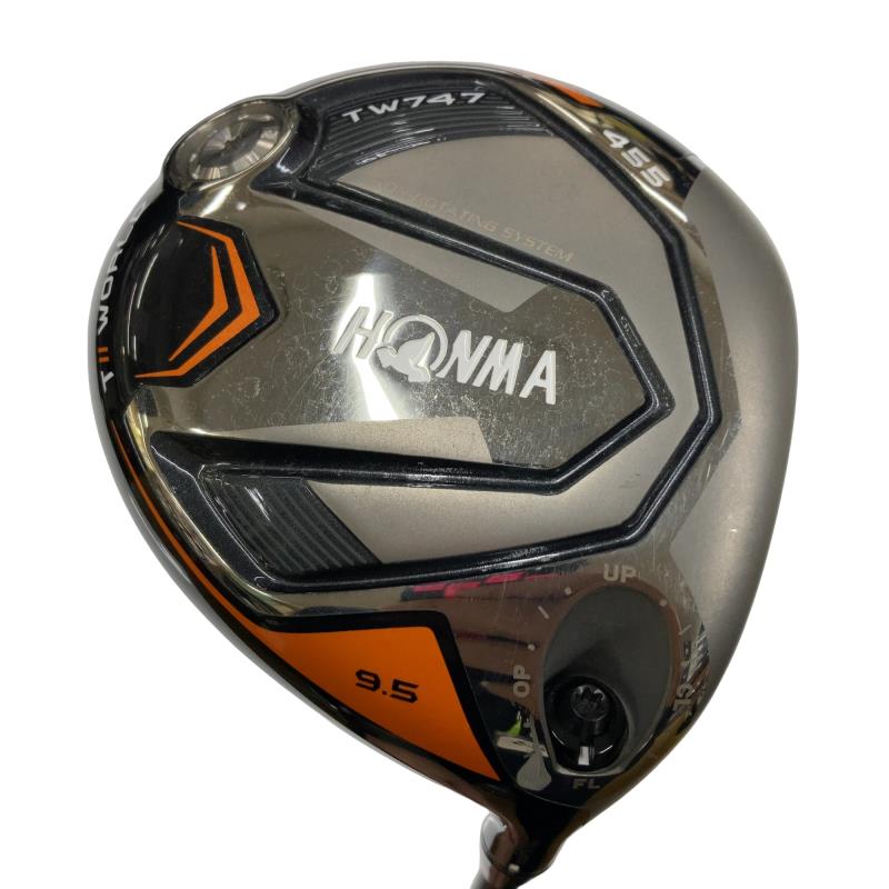 【中古】 本間ゴルフ TOUR WORLD TW747 455 9.5° ドライバー DR 純正特注シャフト (フレックスS) メンズ 男性用 右利き 右用 Cランク ゴルフクラブ