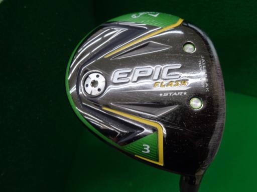 【中古】 キャロウェイ EPIC FLASH STAR 3W フェアウェイウッド FW 純正特注シャフト (フレックスS) メンズ 男性用 右利き 右用 Cランク ゴルフクラブ