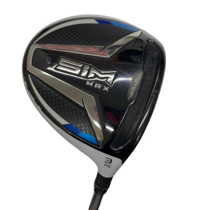 【中古】 テーラーメイド SIM MAX 3W USA フェアウェイウッド FW 純正特注シャフト (フレックスX) メンズ 男性用 右利き 右用 Cランク ゴルフクラブ