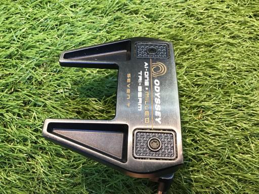 【中古】 オデッセイ Ai-ONE・MILLED TRI-BEAM SEVEN T 34in パター PT STROKE LAB 90 スチール写真 (フレックス余分の物) メンズ 成人男性用 右利き 右用 C序列付ける ゴルフ野球クラブ