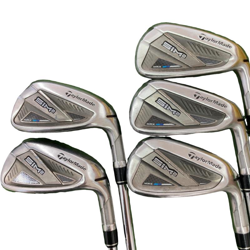 【中古】 テーラーメイド SIM2 MAX 5S アイアンセット IR KBS MAX MT85 JP (フレックスS) メンズ 男性用 右利き 右用 Cランク ゴルフクラブ
