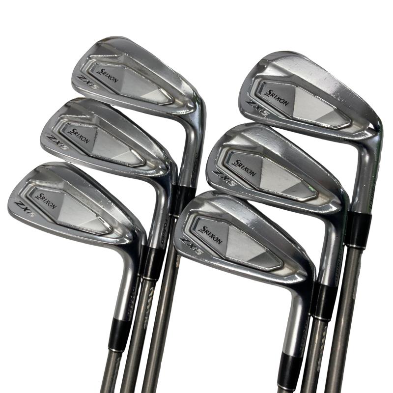 【中古】 ダンロップ SRIXON ZXi5 6S アイアンセット IR 純正特注シャフト (フレックスS) メンズ 男性用 右利き 右用 Cランク ゴルフクラブ